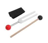 Toyvian Tuning Fork Aluminum Alloy Healing Instrument Chakra Tuning Forks Mallet Cleaning Cloth Bag for Yoga Sound Therapy Nerve Sensory Healing Musical Instrument