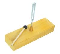 Toyvian Tuning Fork Wooden Resonance Box Knocker Acoustics Vibration Experimental Instrument for Adults Sound Therapy Music Instruments for Testing Teaching Random Color