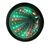 Toyvian Tunnel Light LED Colour Changing Effect Kids Toy Wall Decor Plastic Circle Mirror Lamp Portable Bedside Night Light for Gatherings