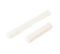 Toyvian Ukulele Bone Nut and Saddle Set Cattle Bone White Replacement Parts for Improved Tone Fits Soprano Concert and Tenor Ukuleles