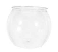 Toyvian Unbreakable Round Fish Tank Aquarium Mini Transparent Desktop Fish Bowl for and Turtles Space Saving Shatterproof Imitation Glass Aquarium for Tabletop Ecosystem