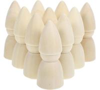 Toyvian Unfinished Wooden Peg Dolls, 10Pcs Wooden Gnome Peg People Bodies Figure Decorative Doll for Kids Painting DIY Art Craft Graffiti Party Decor