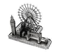 Toyvian Unique Big Clock Sculpture Ornament London Buildings Home Desktop Decor Artistic Glowing Design Architectural Souvenir Gift for Living Office