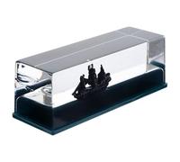 Toyvian Unsinkable Pirate Ship in Bottle Fluid Drift Desktop Ornament Black Pearl Cruise Ship Birthday Gift for Cruise Lovers Home Decoration