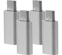 Toyvian Usb-c Adapter Male Micro USB to Female Type-c Extender 4pcs | ABS and Aluminium Alloy Build, Multi Functional Design, Lightweight Body, Seamless Connectivity for Charging