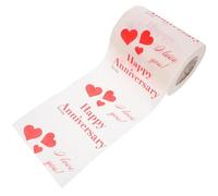 Toyvian Valentine Printed Toilet Paper Roll with Great Cleaning Power and Soft Comfortable Wood Pulp Paper for Office and Dorm Use, Decorative White Bath Tissue Roll