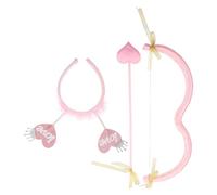 Toyvian Valentine’S Day Cupid Bow and Arrow Set with Pink Headband, 2pcs Cosplay Costume Accessories for Women’S Party Dress-Up and Photo Props