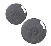 Toyvian Vegetable Cutting Boards Easy to Clean and Water Resistant Pp Material 2pcs Round with Marble Effect and Hanging Storage for Home Kitchen Use