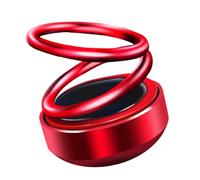 Toyvian Vehicle Dashboard Ornament with Solar Energy Rotation and Alloy Double Ring, Equipped with Aromatherapy Core for Car Interior