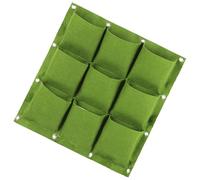 Toyvian Vertical Hanging Wall Planter Hanging Planter Bag 19.26x19.26x0.39in Green Non-woven Fabric Felt Cloth Weather Resistant Tough Gardening Plant Growing Bag