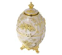 Toyvian Vintage Automatic Toothpick Dispenser with Embossed Gold White Rose Design Dustproof Hygienic Refillable Plastic Storage Box for Kitchen Countertop Dining Table Weddings Parties