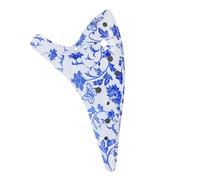 Toyvian Vintage Blue Porcelain Musical Instrument for Beginners Elegant Handcrafted Design for All Ages Notes for Performance and Practice