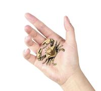 Toyvian Vintage Brass Crab Figurine Retro Tabletop Sculpture Desktop Decoration for Home Office Car Stylish Retro Ornament