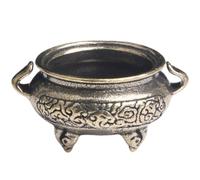 Toyvian Vintage Brass Incense Burner Aromatherapy Furnace with Decorative Effect and Meditation Function, Household Aroma Stove for Relaxing Aroma Therapy and Office Home Décor