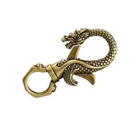 Toyvian Vintage Brass Swivel Key Ring Clasp Dragon Shape Lightweight Trigger Key Clasp for Decorating Bags and Sturdy Golden Metal Buckle