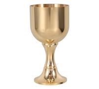 Toyvian Vintage Copper Goblet Metal Wine Cup Small Liquor Glass for Whiskey Cocktails and Water Smooth Rim High Stability Drinking Cup Gift for Wine Lovers