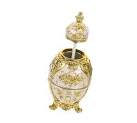 Toyvian Vintage Decorative Toothpick Holder Pressing Dispenser Portable Small Chic Toothpick Box for Tabletop Use Stable Non-tip Design with Elegant White and Gold Rose Pattern