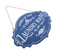 Toyvian Vintage European Wooden Laundry Sign Classic Retro Wall Decor for Laundry Bathroom and Dry Cleaning Spaces Easy to Install Multifunctional Front Door Artwork