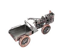 Toyvian Vintage Iron Tractor Ornament Retro Tractor Shaped Desktop Decor with Smooth Finish Creative Rustic Porch Decoration for Home Office Tabletop Display
