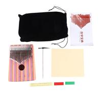 Toyvian Vintage Kalimba Thumb Piano Keys Portable Finger Piano for Beginners Full Accessory Kit