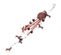 Toyvian Vintage Metal Dog Wind Chimes Iron Aluminum Tubes Weather Resistant Decorative Animal Wind Chimes for Garden Porch Balcony Outdoor Serenity Dog Lovers