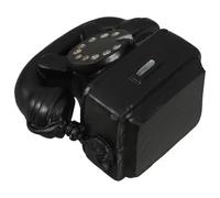 Toyvian Vintage Miniature Retro Decorative Phone Model Resin Compact Fake Old Phone Black Unique Vintage Design for Home Photoshoot