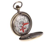 Toyvian Vintage Portable Pocket Watch Compass Hollow Retro Metal Design Precise Outdoor Navigation Tool for Hiking Camping Scouting and Adventure Enthusiasts