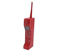 Toyvian Vintage Retro Iron Mobile Phone Model Ornament Red Desktop Decoration for 80's Outfits and Mini House Accessory Collectors