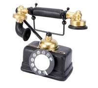 Toyvian Vintage Retro Telephone Model Creative Desktop Ornament Unique Table Adornment for Home Office Living Decor Nostalgia Phone Craft Idea Random Color