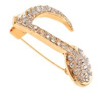 Toyvian Vintage Rhinestone Music Note Brooch Pin with Unique Floral Accent Alloy Lapel Badge for Women Suits Shirts Backpacks Detailed Craftsmanship Jewelry for Music Lovers