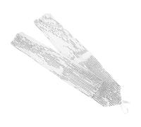 Toyvian Vintage Silver Sparkly Long Fingerless Gloves for Women - 1920s Retro Flapper Evening Party Dance Accessories - Glitter Costume Gloves for Masquerade and Formal Events