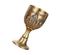 Toyvian Vintage Small Wine Glass Creative Retro Design for Whiskey Tequila Beer Drinking Cup Decorative Patterned One-bite Cup for Home Bar Party Weddings