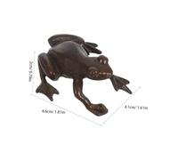 Toyvian Vintage Tea Pet Figurine Creative Frog Ornament for Tea Table Desktop Decor Feng Shui Craft Gift for Lovers Home Office