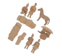Toyvian Vintage Terracotta Warriors Figurines Miniature Sculptures for Desktop Decor Stable Flat Bottom Design Smooth Surface with Sturdy Craftsmanship Creative Chinese Dynasty Tabletop