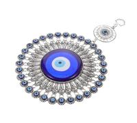 Toyvian Vintage Turkish Devil S Eye Hanging Decor Blue Evil Eye Wall Ornament Silver Metal Retro Home Decoration Charm for Office