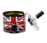 Toyvian Vintage Windproof Automatic Ashtray with Rotating Lid Metal Desktop Smoking Ash Tray Lightweight and Easy to Install for Office and Bar Use