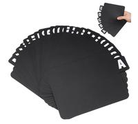 Toyvian Vinyl Record Dividers A-Z Plastic 26Pcs Black Alphabetical Tabs for Organizing Vinyl Records Albums and CD DVD Storage with Sturdy File Separators for Media Collection