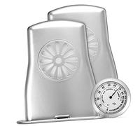 Toyvian Violin Soundhole Humidifier and Hygrometer Set 1 Silver Thermometer and 2 Humidifiers for Violin and Guitar Case Care Accurate Humidity Measurement Tool