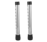 Toyvian Walker Tube Replacement Stainless Steel Front Wheel Walker Accessories Adjustable Leg Tubes with Casters 1 Pair for Varied User Statures