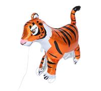 Toyvian Walking Tiger Balloon with Wheels Cute Self Standing Inflatable Animal for Birthday Party Decorations for Animal Theme Parties and Celebrations