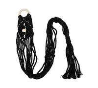 Toyvian Wall Mount Macrame Guitar Net Bag Handwoven Wall Hanger for Ukulele Indoor Instrument Hanger Rustic Cotton Rope Easy Install