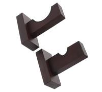 Toyvian Wall Mount Wooden Bat Holder Smooth Edged Multi Use Baseball Hockey Stick Storage Racks for Home Display and Organization Creative Sports Equipment Organizer Brown