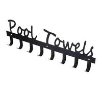 Toyvian Wall Mounted Coat Rack Metal Coat Hook Rail 18.5x5x4.5inch Iron Sturdy Structure Easy to Install Minimalist Style for Gyms and Kitchens