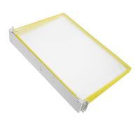 Toyvian Wall Mounted Document Holder Hanging File Organizer, 5 Page, Iron and Pvc, Yellow, for Documents and Standard Operating Procedures, Office Meetings