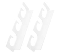 Toyvian Wall-mounted Fishing Rod Holder Rack 1 Pair White Ceramic Fishing Pole Bracket for Garage Boat and Home Space-saving Horizontal Rod Storage Organizer