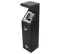 Toyvian Wall Mounted Outdoor Ashtray Cigarette Disposal Bin with Lockable Bottom Cover, Rustproof Stainless Steel Smoking Receptacle for Balconies and Apartment Outdoor Smoking Areas
