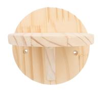 Toyvian Wall-Mounted Solid Pine Cat Platform Small Round Sturdy Cat Climbing Board Compact Safe and Play