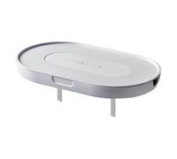Toyvian Wall Outlet Shelf Organizer Plastic Rack with Dustproof Cover for Home and Bedroom Detachable Wall-mounted Socket Holder for Wiring Small Items and Cable Storage Easy Installation