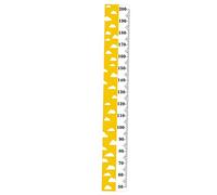 Toyvian Wall Ruler Growth Chart with Ready-to-Hang Wooden Hanger and Rope Yellow Fun Cartoon Sky Pattern on Wood and Canvas for Boys and Children for Bedrooms and Nursery Wall Decor