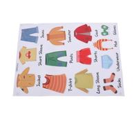 Toyvian Wardrobe Clothing Labels Stickers Durable Classification Decals for Boys Easy to Read Closet Organization Tags for Nursery and Room Decoration